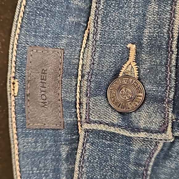 💕MOTHER💕 The Insider Crop Step Fray Jeans ~ Wish On a Star 34 NWT - Picture 13 of 16